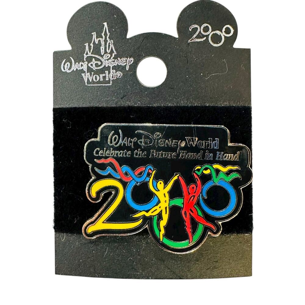 RARE Vintage Walt Disney World Year 2000 Commemorative Trading Pin New On Card!